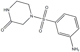 4-[(3-aminophenyl)sulfonyl]piperazin-2-one Struktur