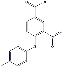 3-Nitro-4-p-tolylsulfanyl-benzoic acid,,结构式