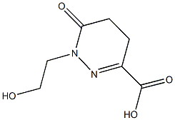 1-(2-hydroxyethyl)-6-oxo-1,4,5,6-tetrahydropyridazine-3-carboxylic acid 化学構造式