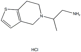 2-(6,7-dihydrothieno[3,2-c]pyridin-5(4H)-yl)propan-1-amine hydrochloride 化学構造式