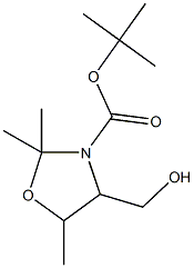 tert-butyl 4-(hydroxymethyl)-2,2,5-trimethyl-1,3-oxazolidine-3-carboxylate Struktur