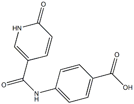 4-{[(6-oxo-1,6-dihydropyridin-3-yl)carbonyl]amino}benzoic acid 化学構造式