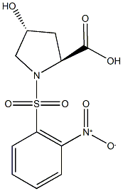 (2S,4R)-4-hydroxy-1-[(2-nitrophenyl)sulfonyl]pyrrolidine-2-carboxylic acid Structure