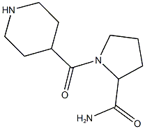 1-(piperidin-4-ylcarbonyl)pyrrolidine-2-carboxamide Struktur