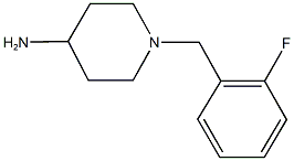 1-[(2-fluorophenyl)methyl]piperidin-4-amine 化学構造式
