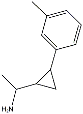 1-[2-(3-methylphenyl)cyclopropyl]ethan-1-amine,,结构式