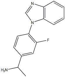 1-[4-(1H-1,3-benzodiazol-1-yl)-3-fluorophenyl]ethan-1-amine|