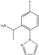 1-[5-fluoro-2-(1H-pyrazol-1-yl)phenyl]ethan-1-amine Structure