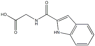 2-(1H-indol-2-ylformamido)acetic acid Struktur