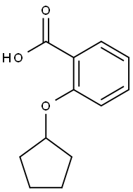 2-(cyclopentyloxy)benzoic acid,,结构式