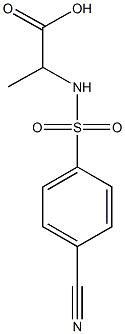 2-[(4-cyanobenzene)sulfonamido]propanoic acid,,结构式
