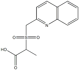 2-[(quinolin-2-ylmethane)sulfonyl]propanoic acid 结构式
