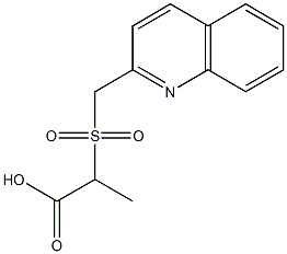 2-[(quinolin-2-ylmethane)sulfonyl]propanoic acid Struktur