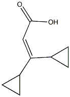 3,3-dicyclopropylprop-2-enoic acid,,结构式