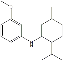 3-methoxy-N-[5-methyl-2-(propan-2-yl)cyclohexyl]aniline 结构式