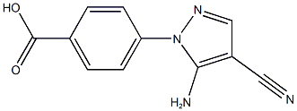 4-(5-amino-4-cyano-1H-pyrazol-1-yl)benzoic acid 结构式