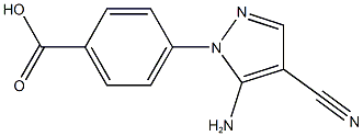 4-(5-amino-4-cyano-1H-pyrazol-1-yl)benzoic acid Struktur