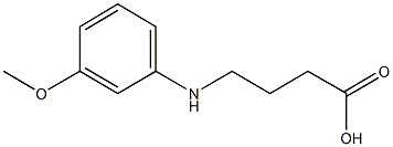 4-[(3-methoxyphenyl)amino]butanoic acid 化学構造式