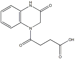 4-oxo-4-(3-oxo-1,2,3,4-tetrahydroquinoxalin-1-yl)butanoic acid 结构式