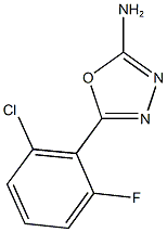 5-(2-chloro-6-fluorophenyl)-1,3,4-oxadiazol-2-amine,,结构式