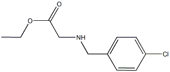 ethyl 2-{[(4-chlorophenyl)methyl]amino}acetate 化学構造式