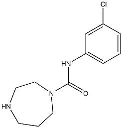 N-(3-chlorophenyl)-1,4-diazepane-1-carboxamide 结构式