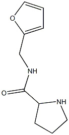 N-(furan-2-ylmethyl)pyrrolidine-2-carboxamide 化学構造式