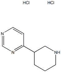 4-Piperidin-3-yl-pyrimidine dihydrochloride,,结构式