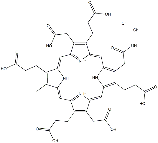HEPTACARBOXYLPORPHYRIN I DIHYDROCHLORIDE, , 结构式