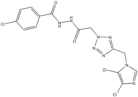  N'1-(4-chlorobenzoyl)-2-{5-[(4,5-dichloro-1H-imidazol-1-yl)methyl]-2H-1,2,3,4-tetraazol-2-yl}ethanohydrazide