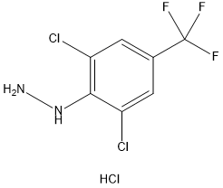 2,6-Dichloro-4-(trifluoromethyl)phenylhydrazine hydrochloride Struktur