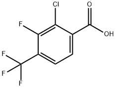 2-CHLORO-3-FLUORO-4-(TRIFLUOROMETHYL)BENZOIC ACID Structure