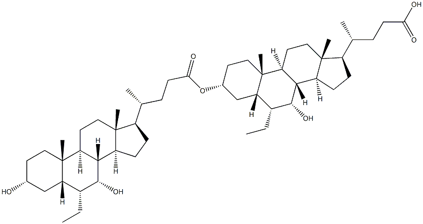 7-epi-Obeticholic acid 3-obeticholate ester 化学構造式