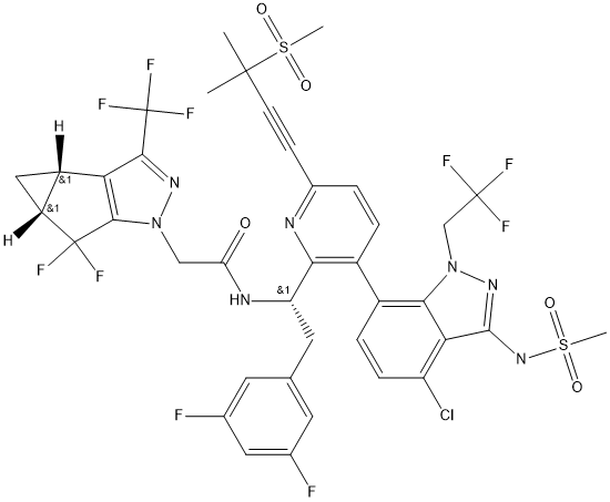 HIV-1衣壳抑制剂GS-6207, 2189684-44-2, 结构式