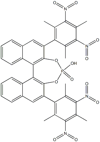 (R)-4-hydroxy-2,6-bis(2,4,6-trimethyl-3,5-dinitrophenyl)dinaphtho[2,1-d:1',2'-f][1,3,2]dioxaphosphepine 4-oxide Structure