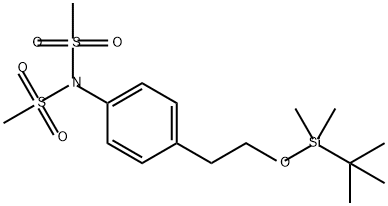 N-[4-[2-[[(1,1-Dimethylethyl)dimethylsilyl]oxy]ethyl]phenyl]-N-(methylsulfonyl)methanesulfonamide 化学構造式