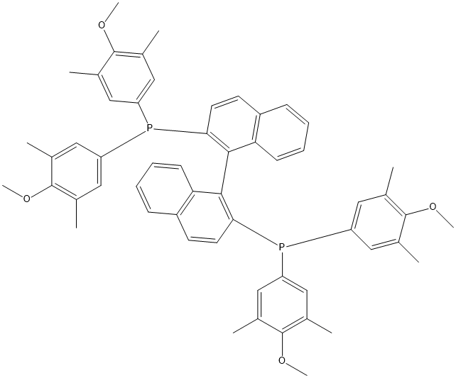 Phosphine, (1R)-[1,1'-binaphthalene]-2,2'-diylbis[bis(4-methoxy-3,5-dimethylphenyl)- (9CI) Struktur