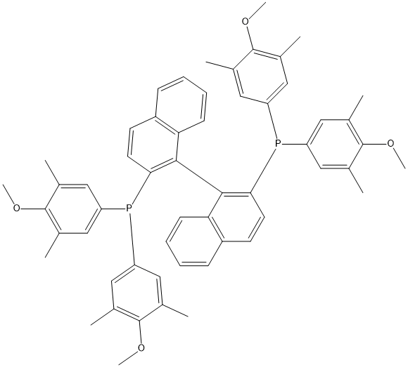 Phosphine, (1S)-[1,1'-binaphthalene]-2,2'-diylbis[bis(4-methoxy-3,5-dimethylphenyl)- (9CI) Structure