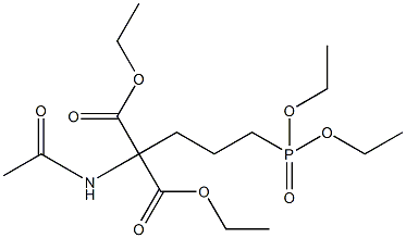 diethyl 2-acetamido-2-(3-(diethoxyphosphoryl)propyl)malonate Struktur