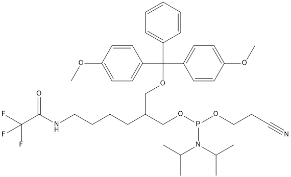 Amino-Modifier C7 CE Phosphoramidite Struktur