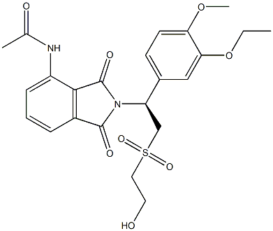 (S)-N-(2-(1-(3-ethoxy-4-methoxyphenyl)-2-((2-hydroxyethyl)sulfonyl)ethyl)-1,3-dioxoisoindolin-4-yl)acetamide