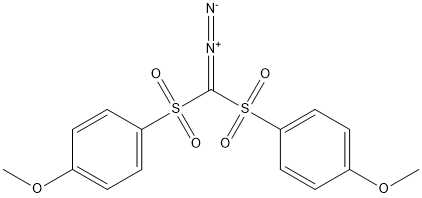 4,4'-(重氮亚甲基二磺酰基)双(甲氧基苯) 结构式