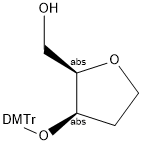 ((2R,3R)-3-(bis(4-methoxyphenyl)(phenyl)methoxy)tetrahydrofuran-2-yl)methanol Struktur