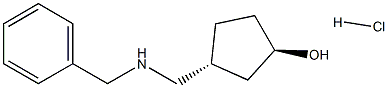 trans-3-(Benzylamino-methyl)-cyclopentanol hydrochloride Struktur