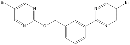 5-bromo-2-((3-(5-bromopyrimidin-2-yl)benzyl)oxy)pyrimidine Struktur