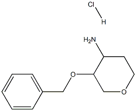 3-Benzyloxy-tetrahydro-pyran-4-ylamine hydrochloride,2414476-25-6,结构式