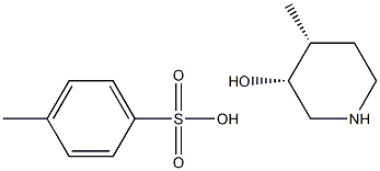 REL-(3R,4R)-4-甲基哌啶-3-醇 4-甲基苯磺酸盐 结构式