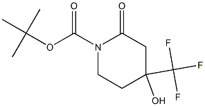 4-Hydroxy-2-oxo-4-trifluoromethyl-piperidine-1-carboxylic acid tert-butyl ester Structure