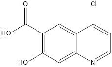 4-氯-7-羟基喹啉-6-羧酸 结构式