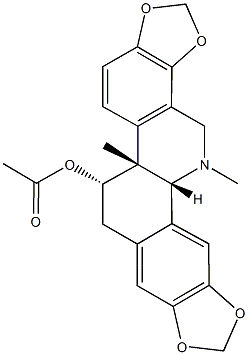 13-メチルケリドナン-11β-オールアセタート 化学構造式